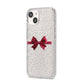 Christmas Bow iPhone 14 Glitter Tough Case Starlight Angled Image