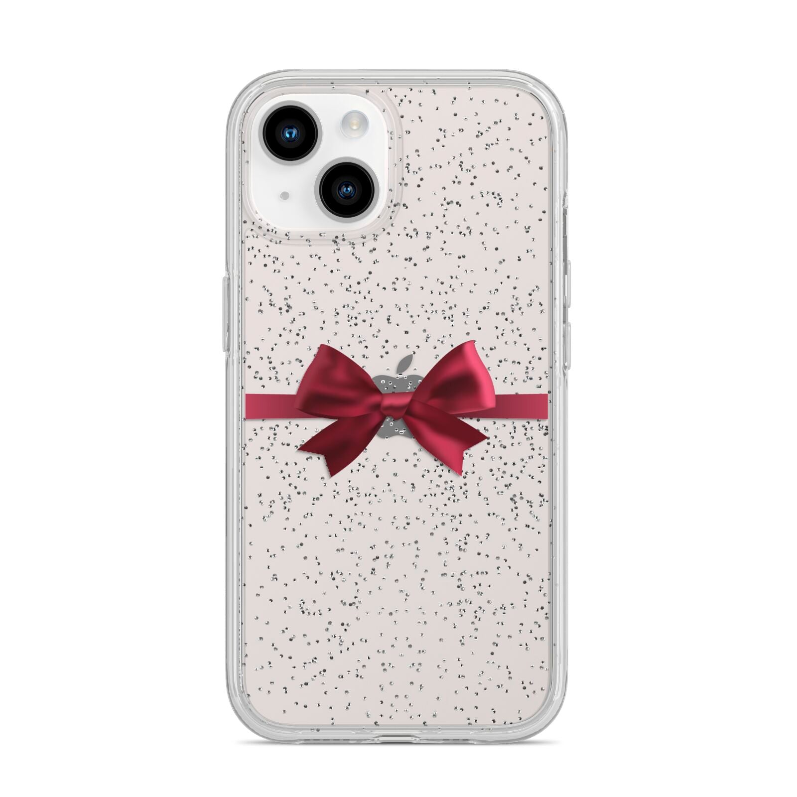 Christmas Bow iPhone 14 Glitter Tough Case Starlight