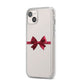 Christmas Bow iPhone 14 Plus Clear Tough Case Starlight Angled Image