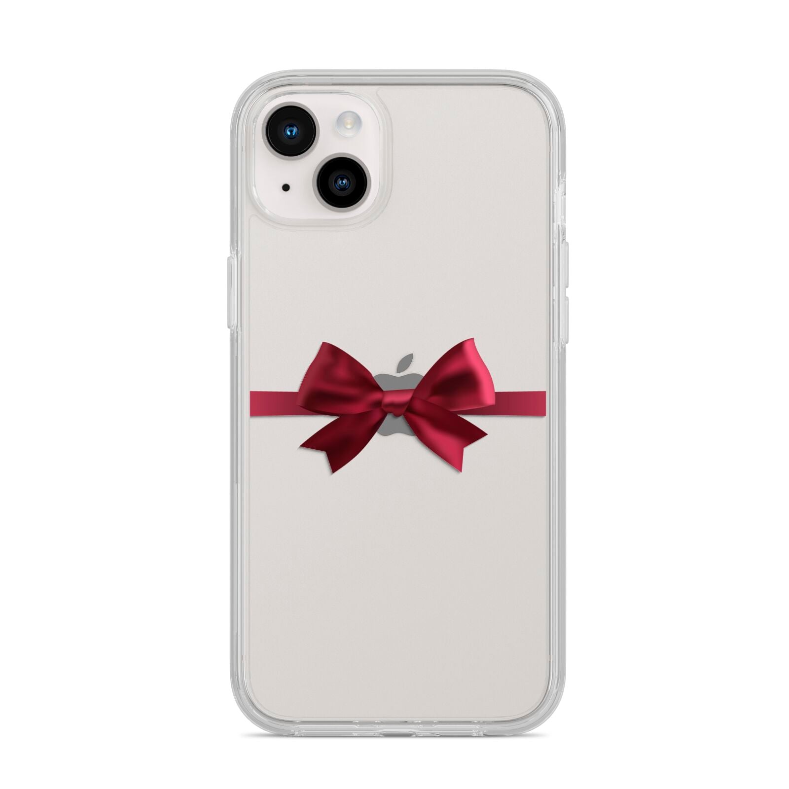 Christmas Bow iPhone 14 Plus Clear Tough Case Starlight