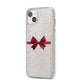 Christmas Bow iPhone 14 Plus Glitter Tough Case Starlight Angled Image