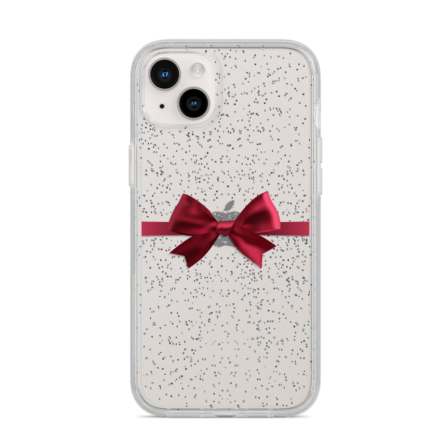 Christmas Bow iPhone 14 Plus Glitter Tough Case Starlight