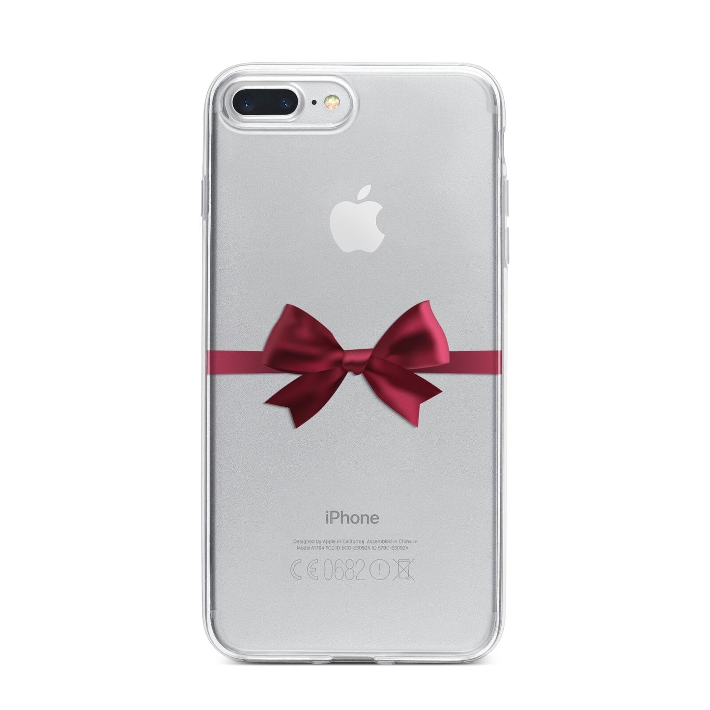 Christmas Bow iPhone 7 Plus Bumper Case on Silver iPhone