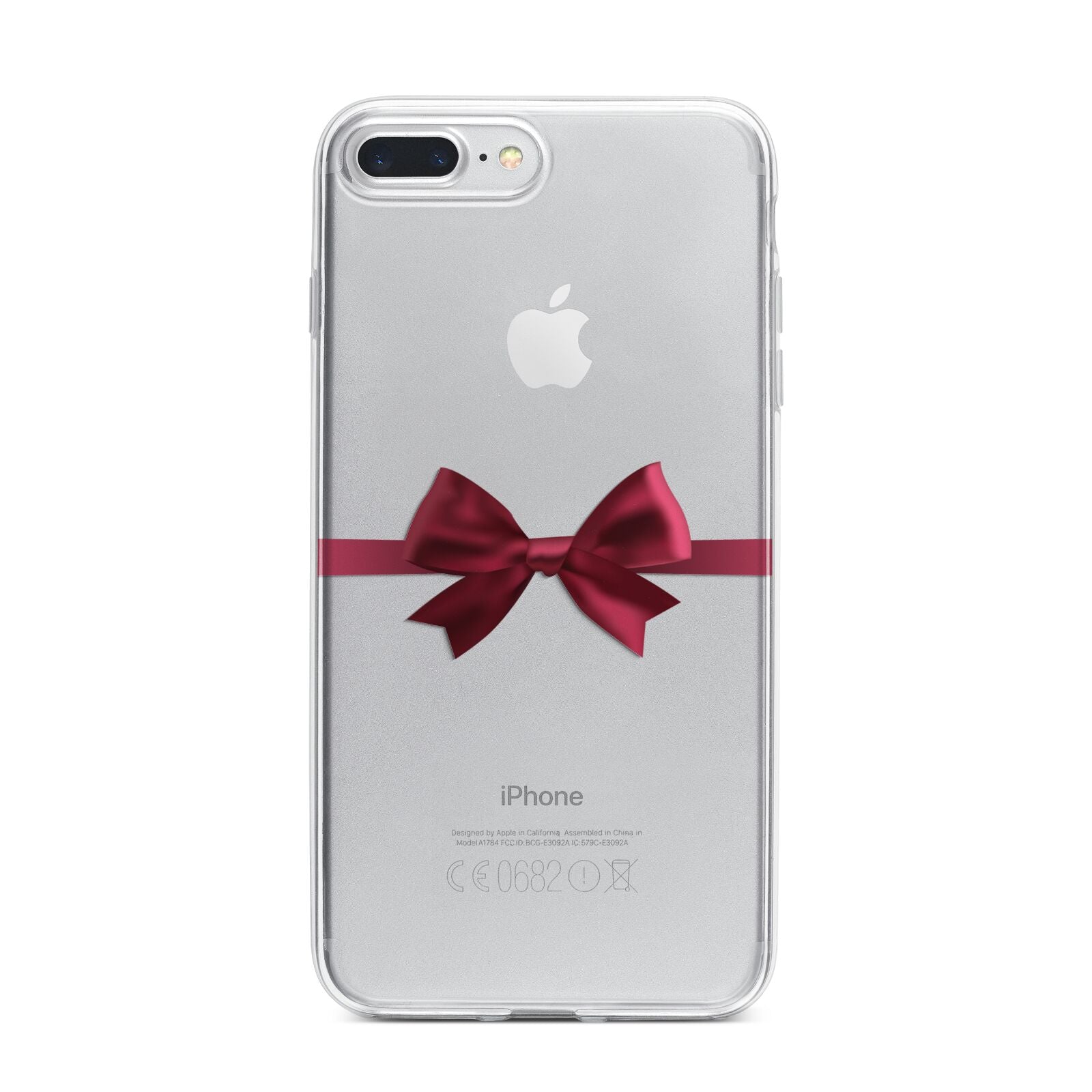 Christmas Bow iPhone 7 Plus Bumper Case on Silver iPhone