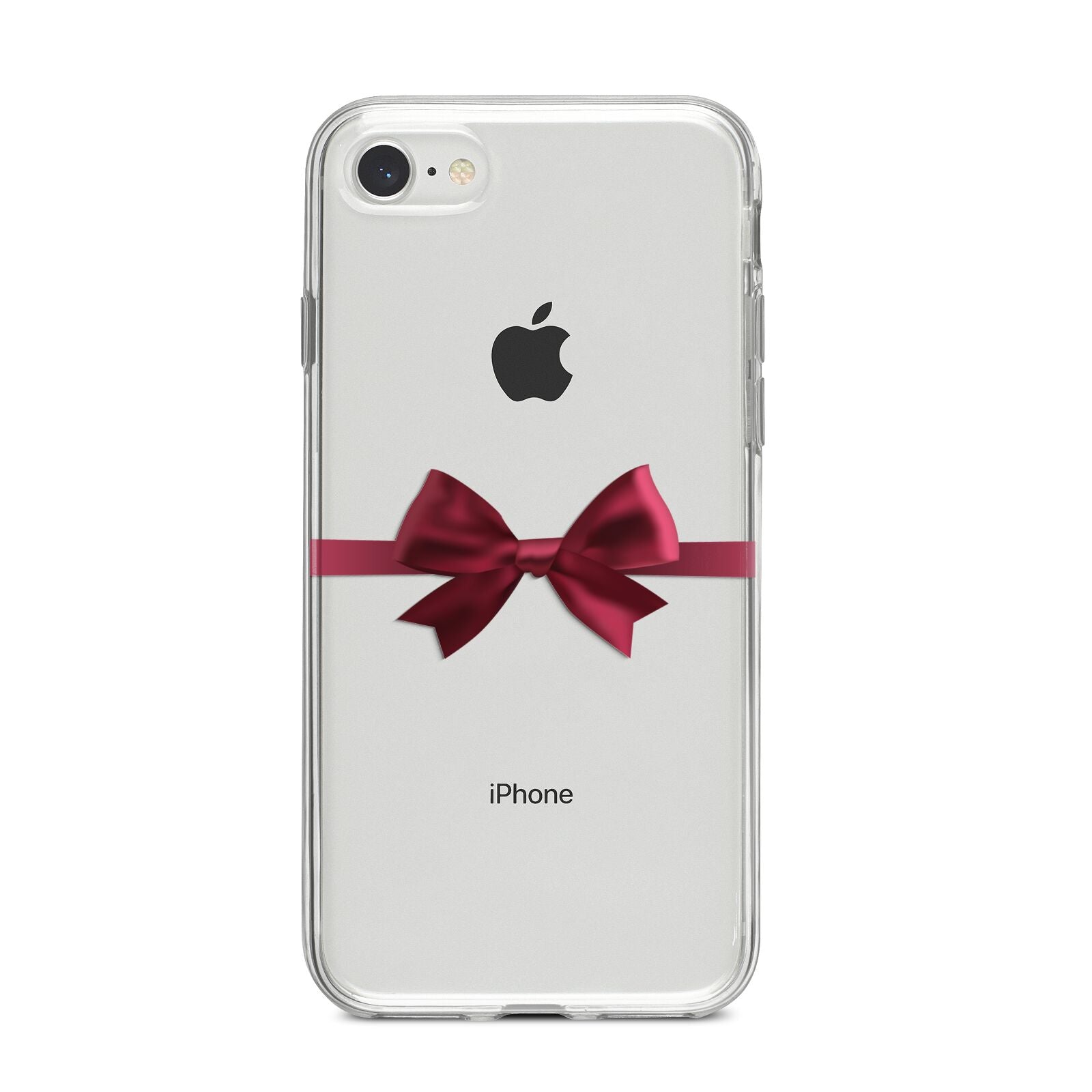 Christmas Bow iPhone 8 Bumper Case on Silver iPhone