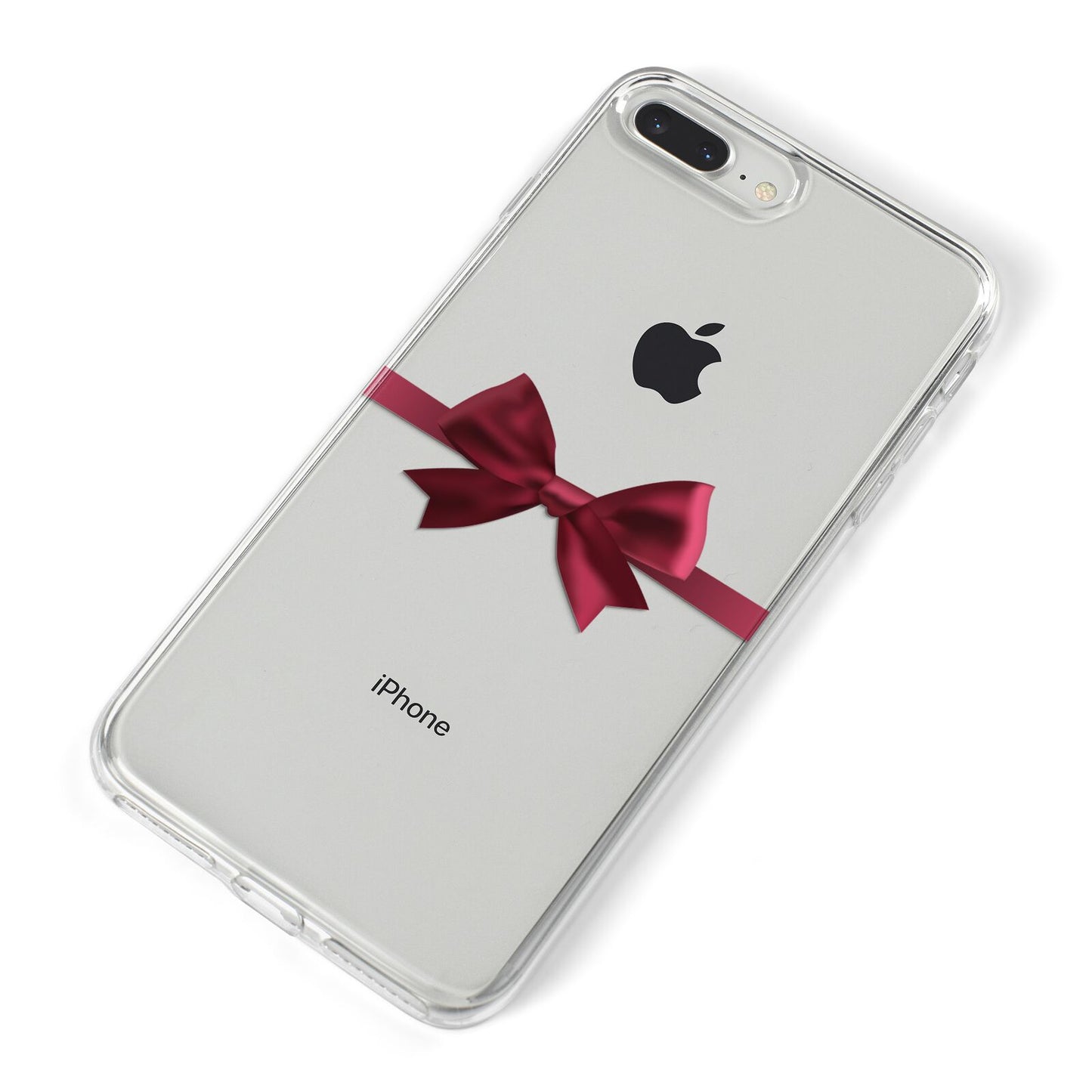 Christmas Bow iPhone 8 Plus Bumper Case on Silver iPhone Alternative Image