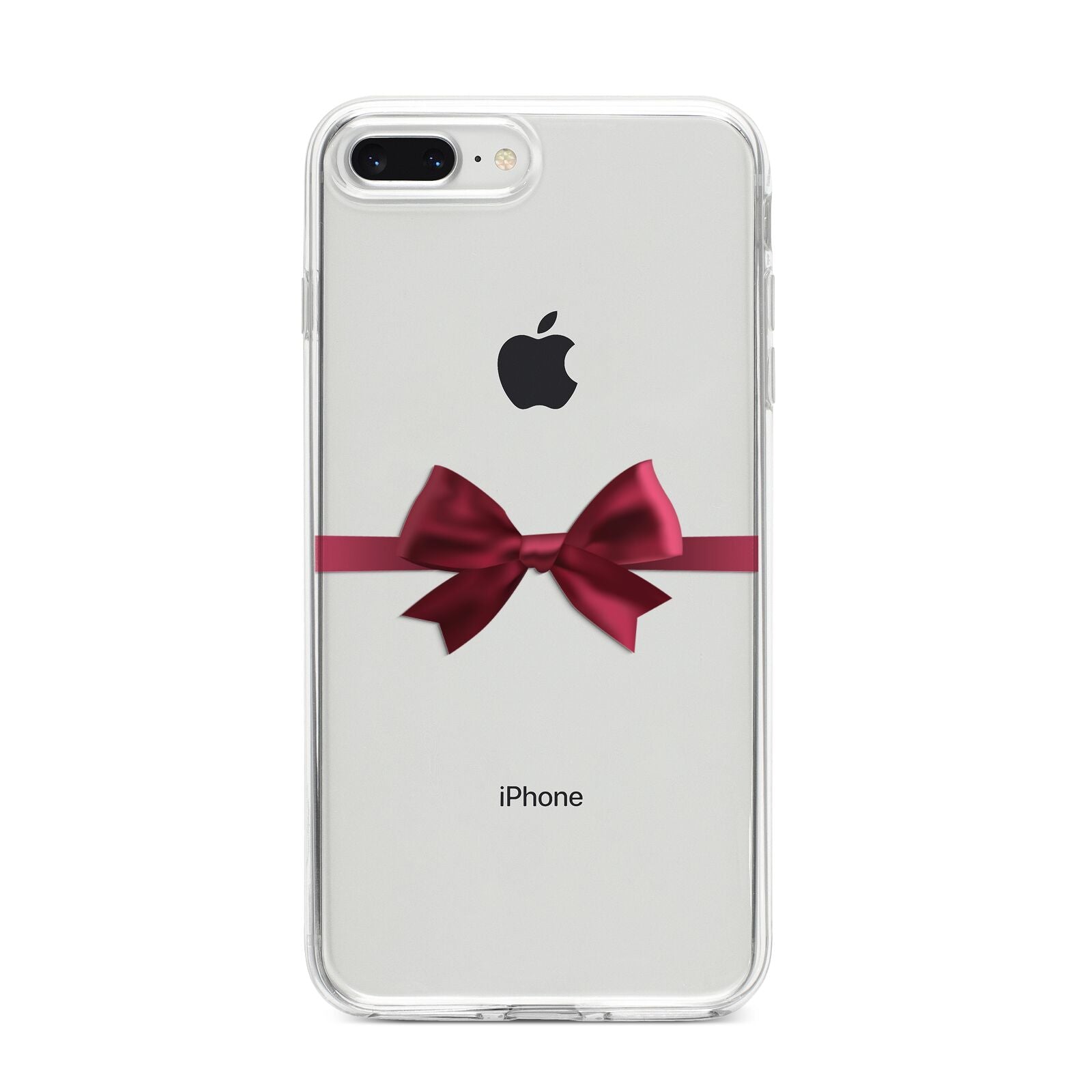 Christmas Bow iPhone 8 Plus Bumper Case on Silver iPhone