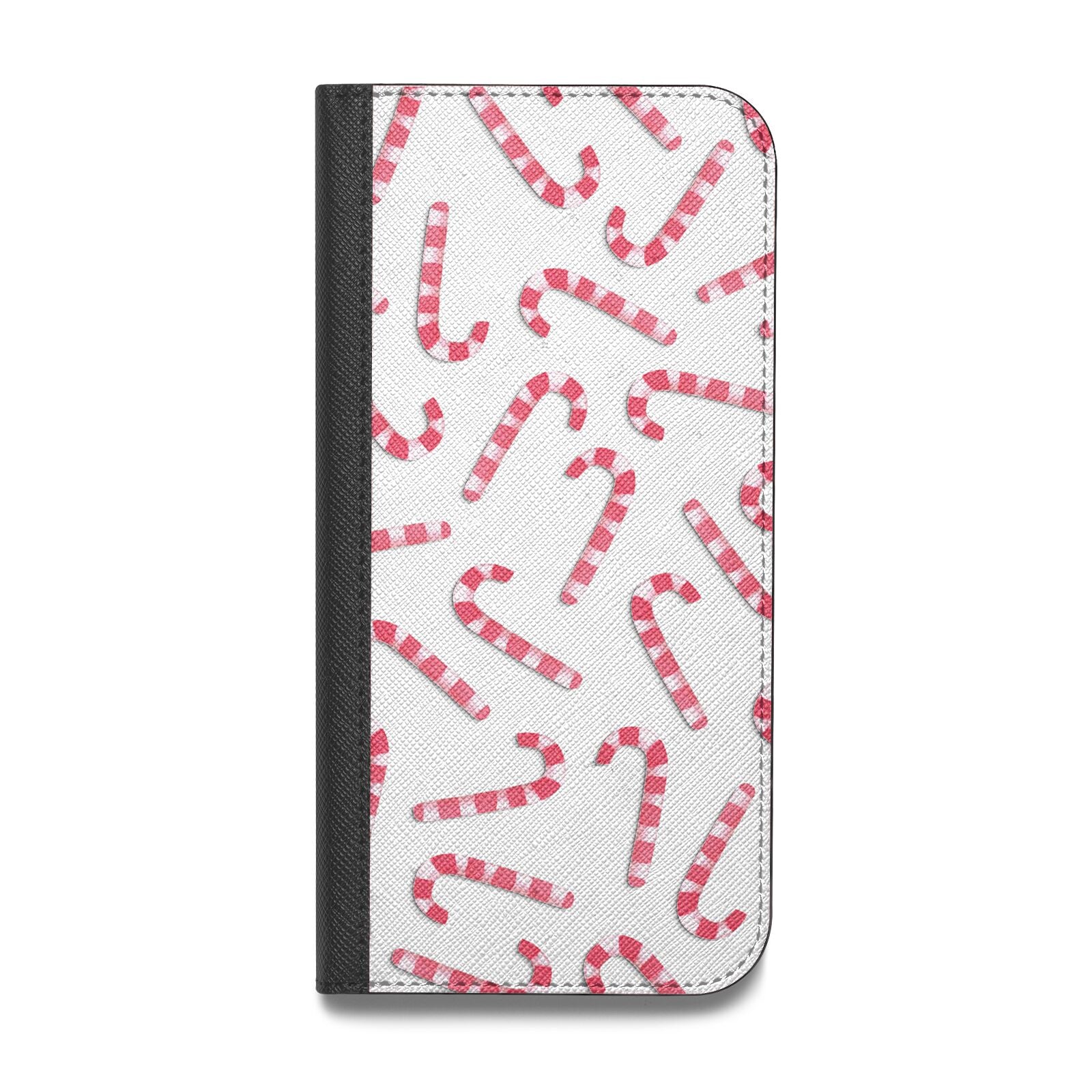 Christmas Candy Cane Vegan Leather Flip Samsung Case