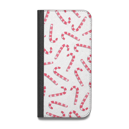 Christmas Candy Cane Vegan Leather Flip Samsung Case
