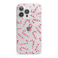 Christmas Candy Cane iPhone 13 Pro Clear Bumper Case