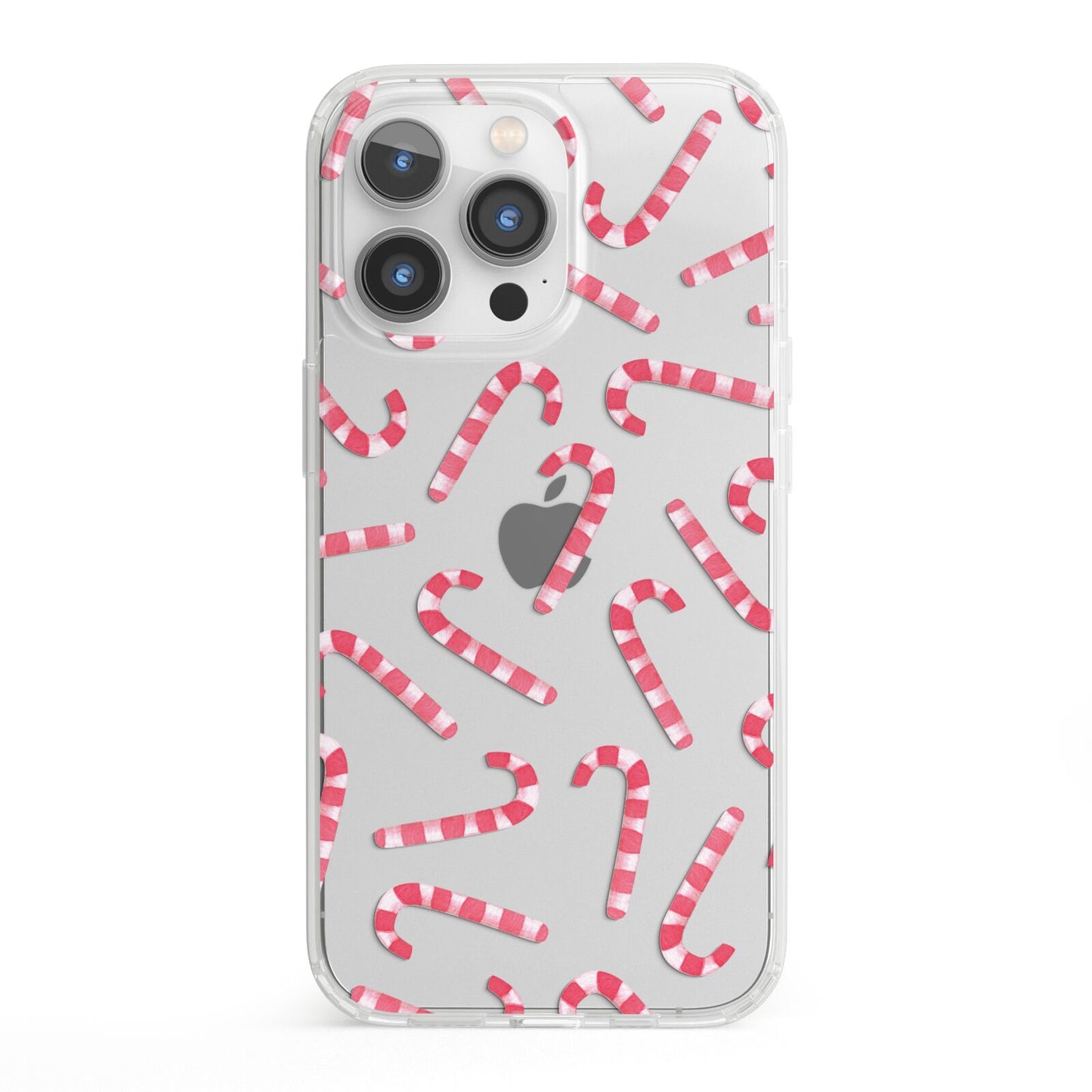 Christmas Candy Cane iPhone 13 Pro Clear Bumper Case