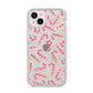 Christmas Candy Cane iPhone 14 Plus Glitter Tough Case Starlight