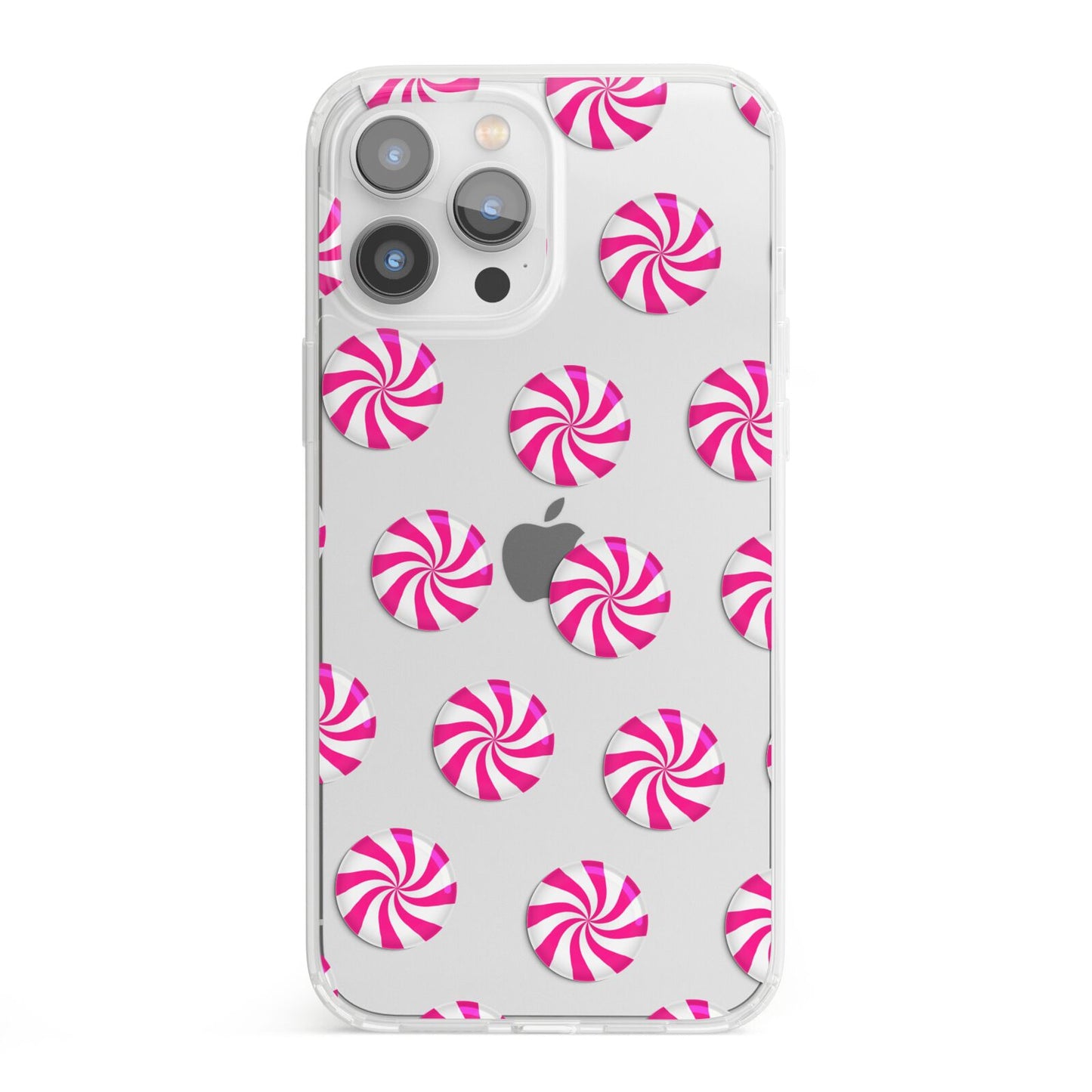 Christmas Candy iPhone 13 Pro Max Clear Bumper Case