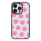 Christmas Candy iPhone 14 Pro Black Impact Case on Silver phone