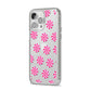 Christmas Candy iPhone 14 Pro Max Clear Tough Case Silver Angled Image