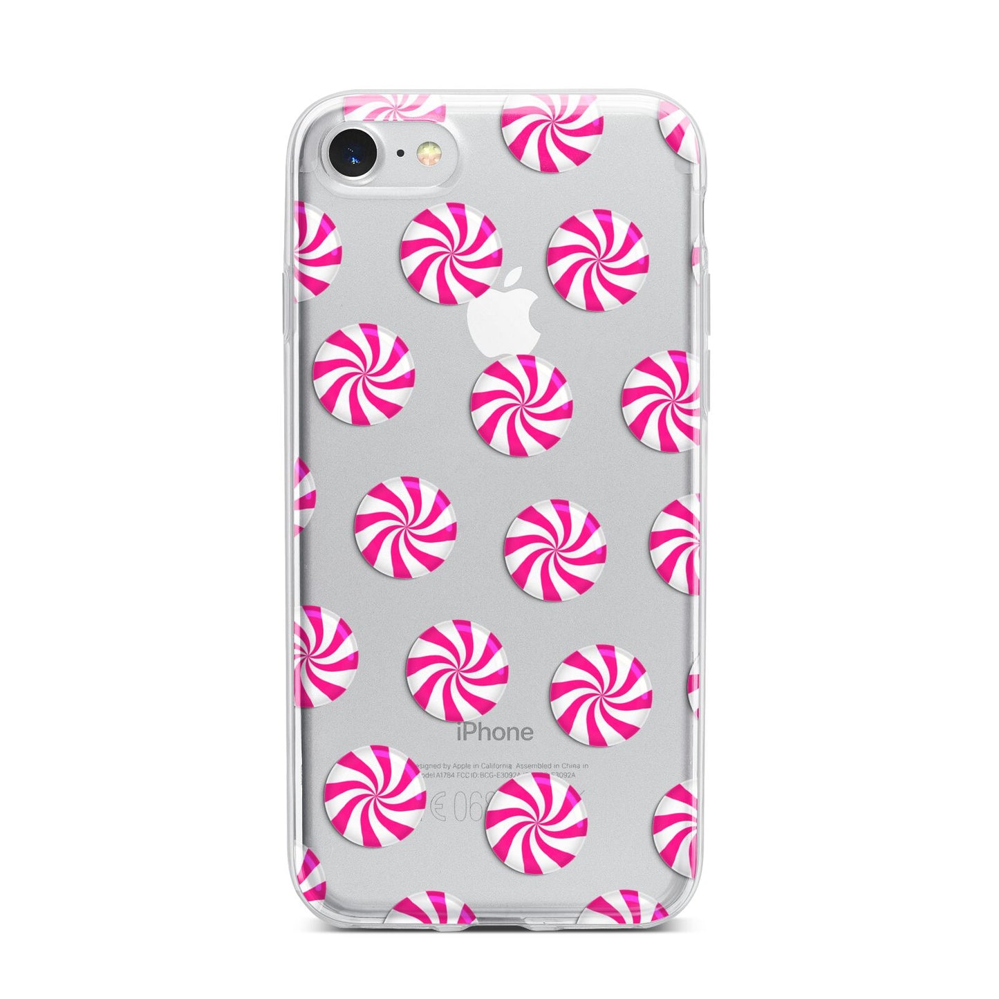 Christmas Candy iPhone 7 Bumper Case on Silver iPhone