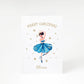 Christmas Dancing Ballerina A5 Greetings Card