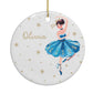 Christmas Dancing Ballerina Circle Decoration Back Image