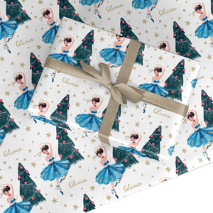 Christmas Dancing Ballerina Wrapping Paper
