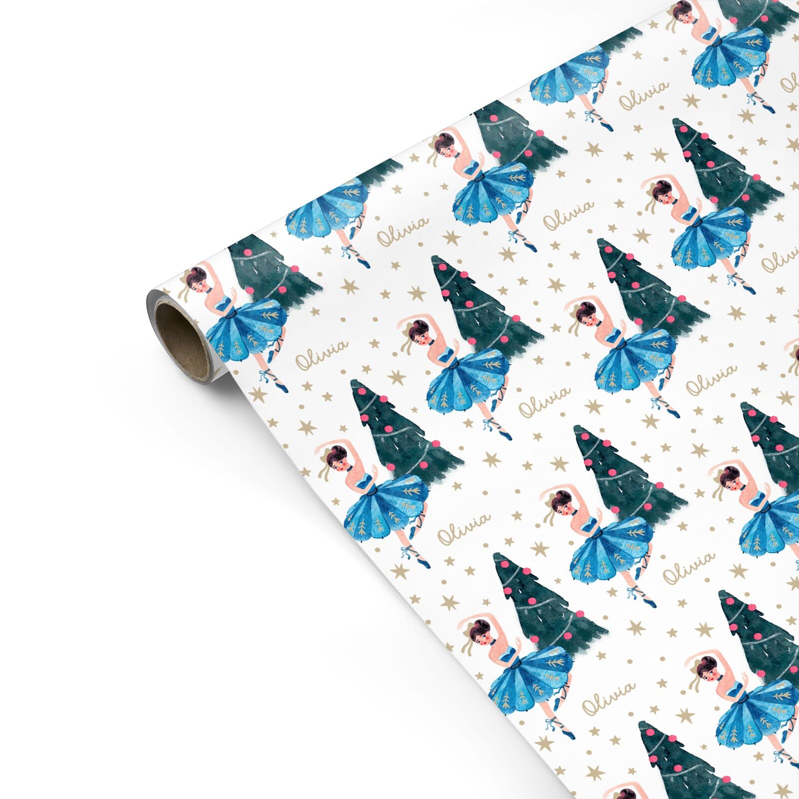 Christmas Dancing Ballerina Personalised Gift Wrap