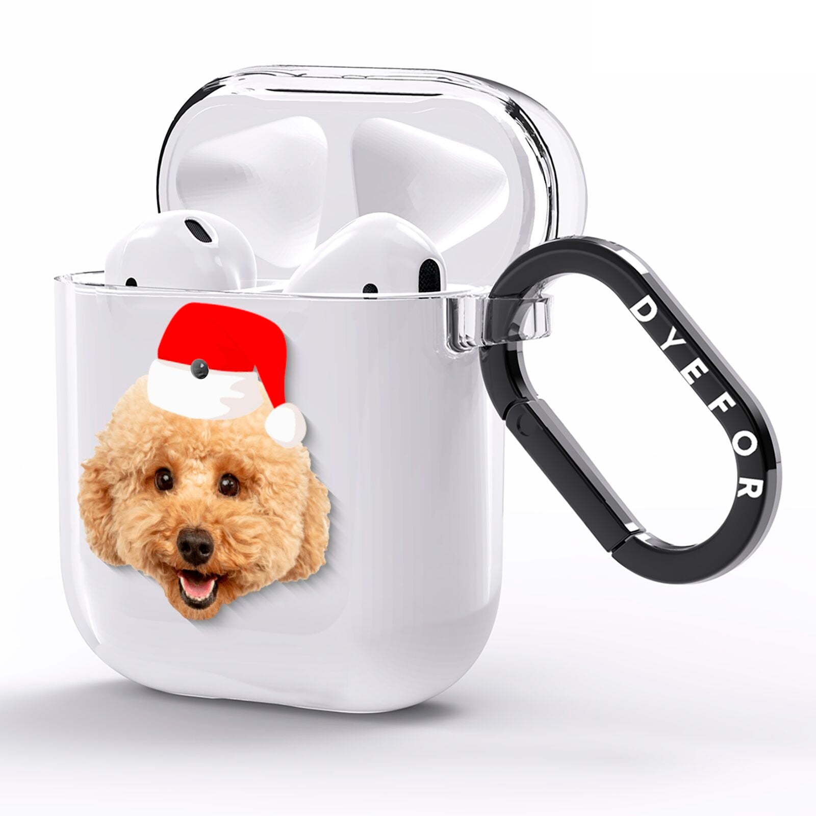 Christmas Dog AirPods Clear Case Side Image