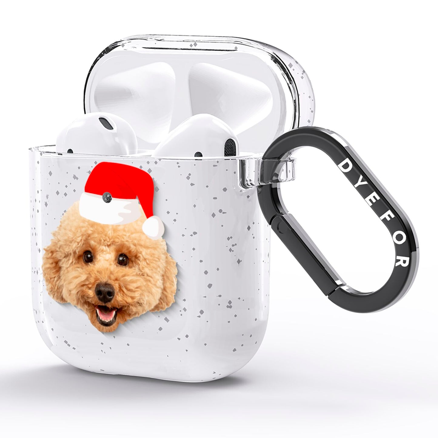 Christmas Dog AirPods Glitter Case Side Image