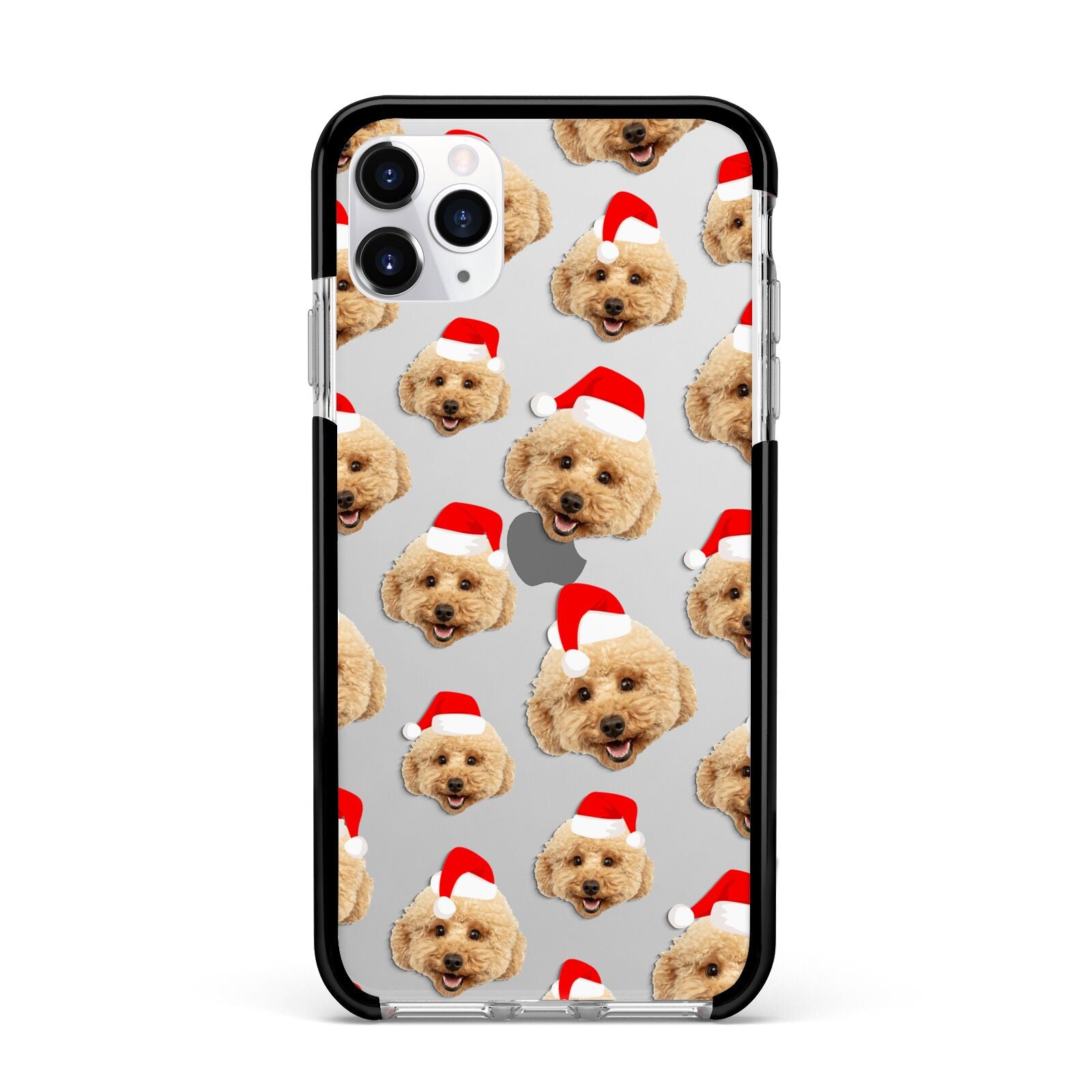Christmas Dog Apple iPhone 11 Pro Max in Silver with Black Impact Case