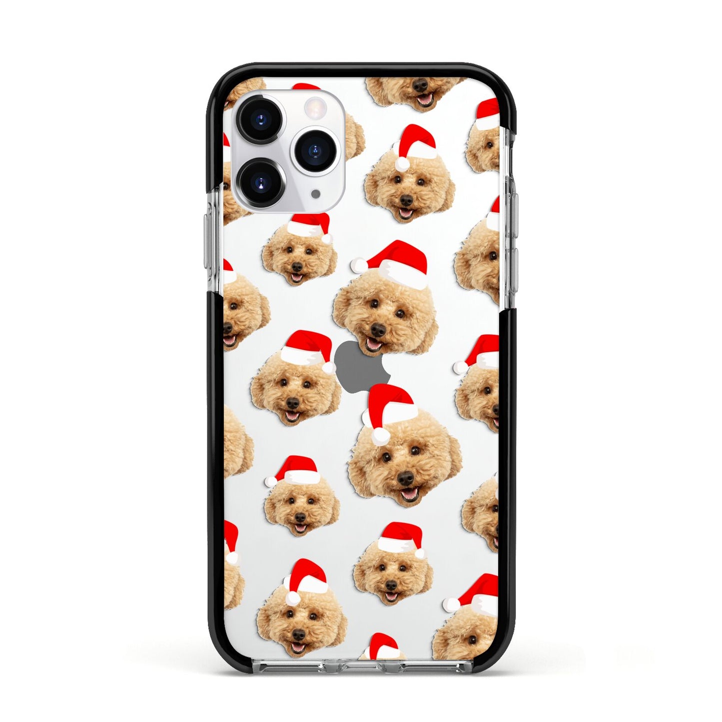 Christmas Dog Apple iPhone 11 Pro in Silver with Black Impact Case
