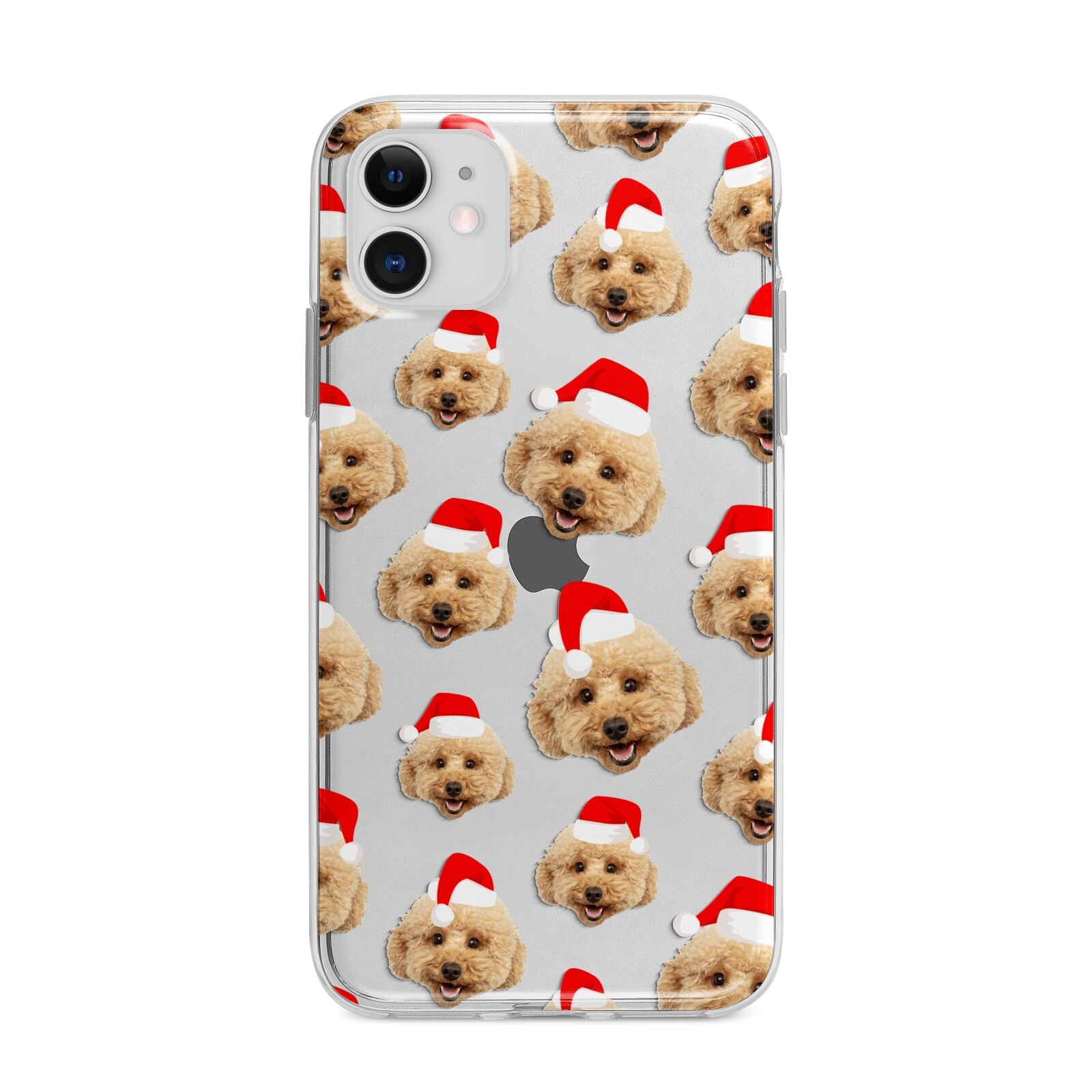 Christmas Dog Apple iPhone 11 in White with Bumper Case