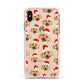 Christmas Dog Apple iPhone Xs Max Impact Case Pink Edge on Gold Phone