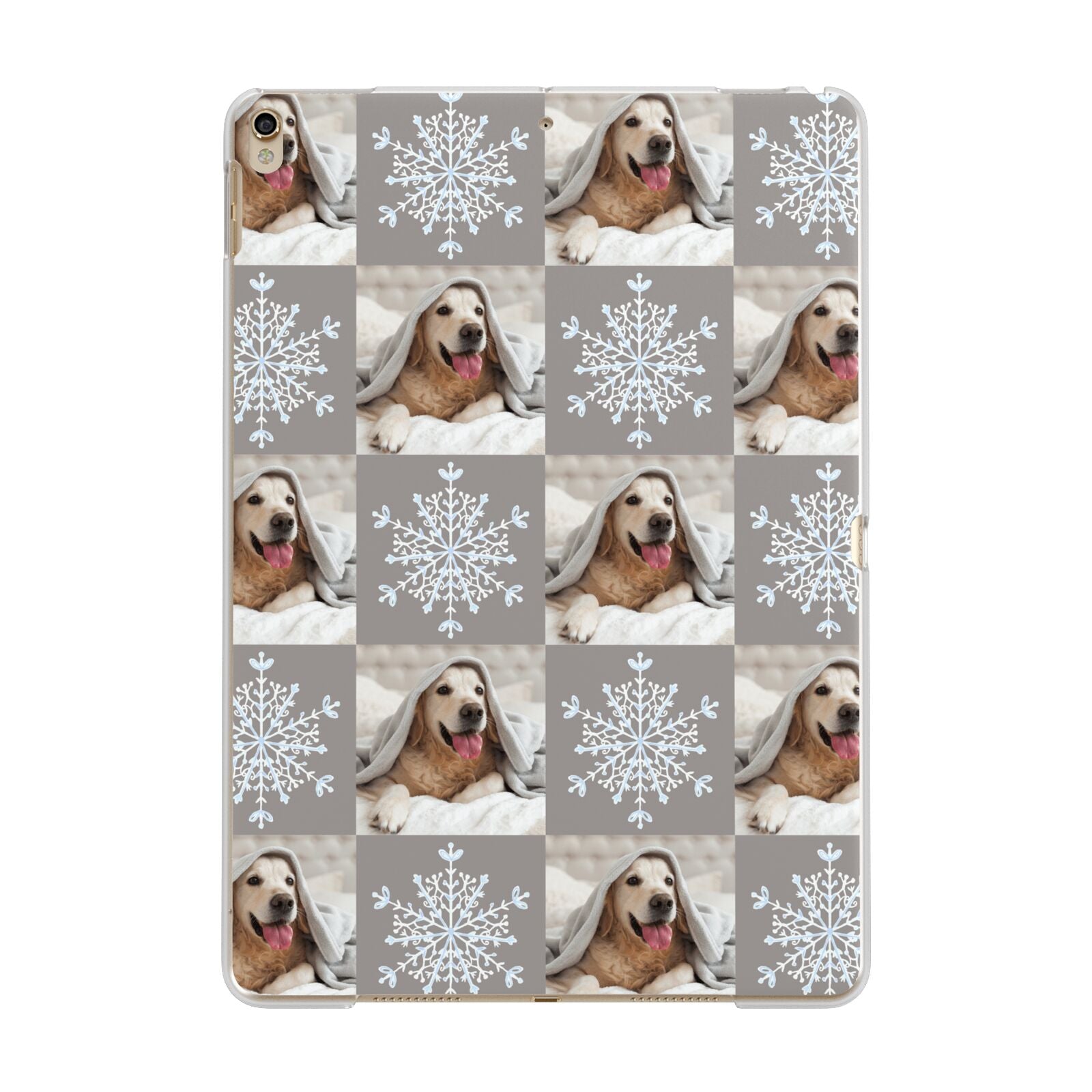 Christmas Dog Photo Apple iPad Gold Case