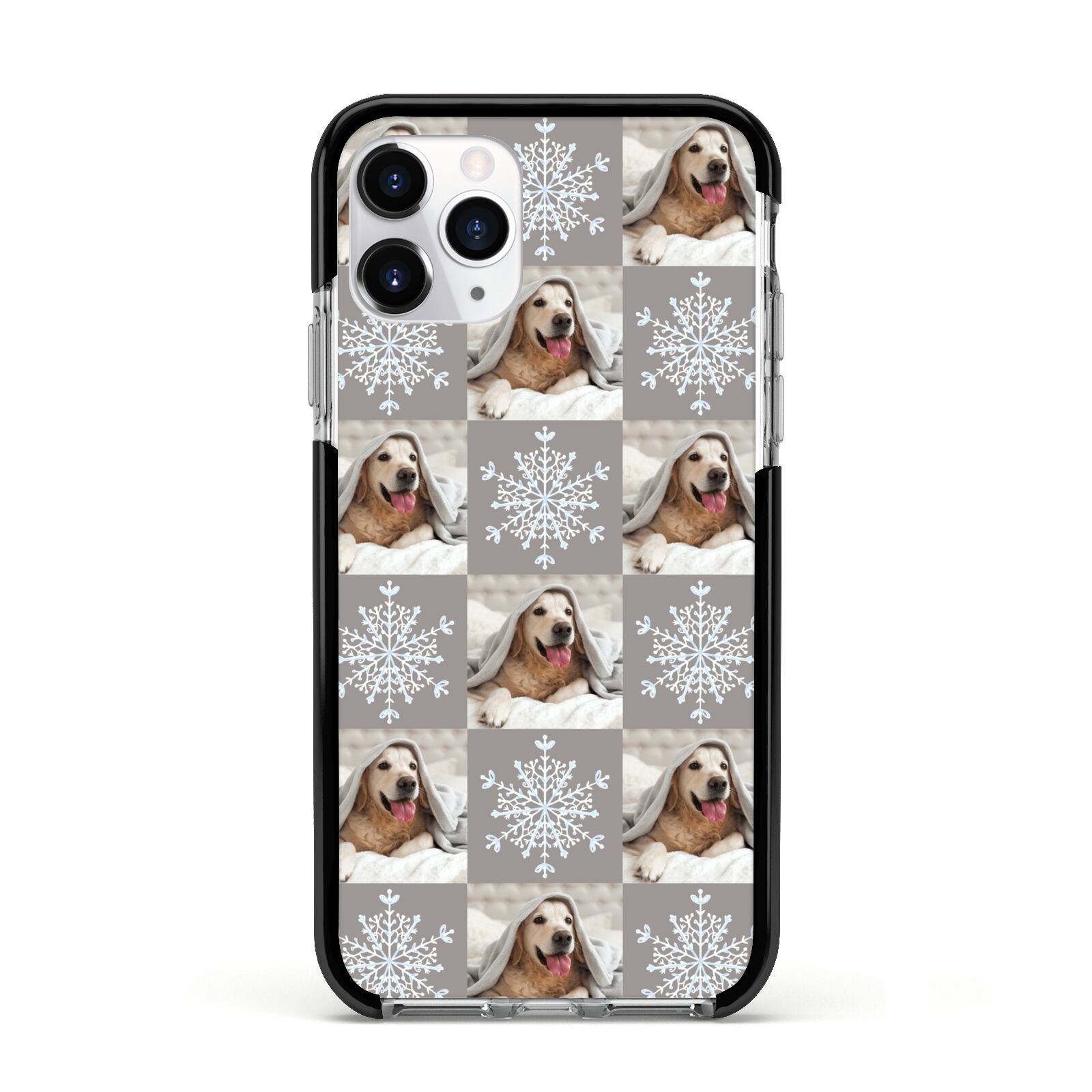 Christmas Dog Photo Apple iPhone 11 Pro in Silver with Black Impact Case
