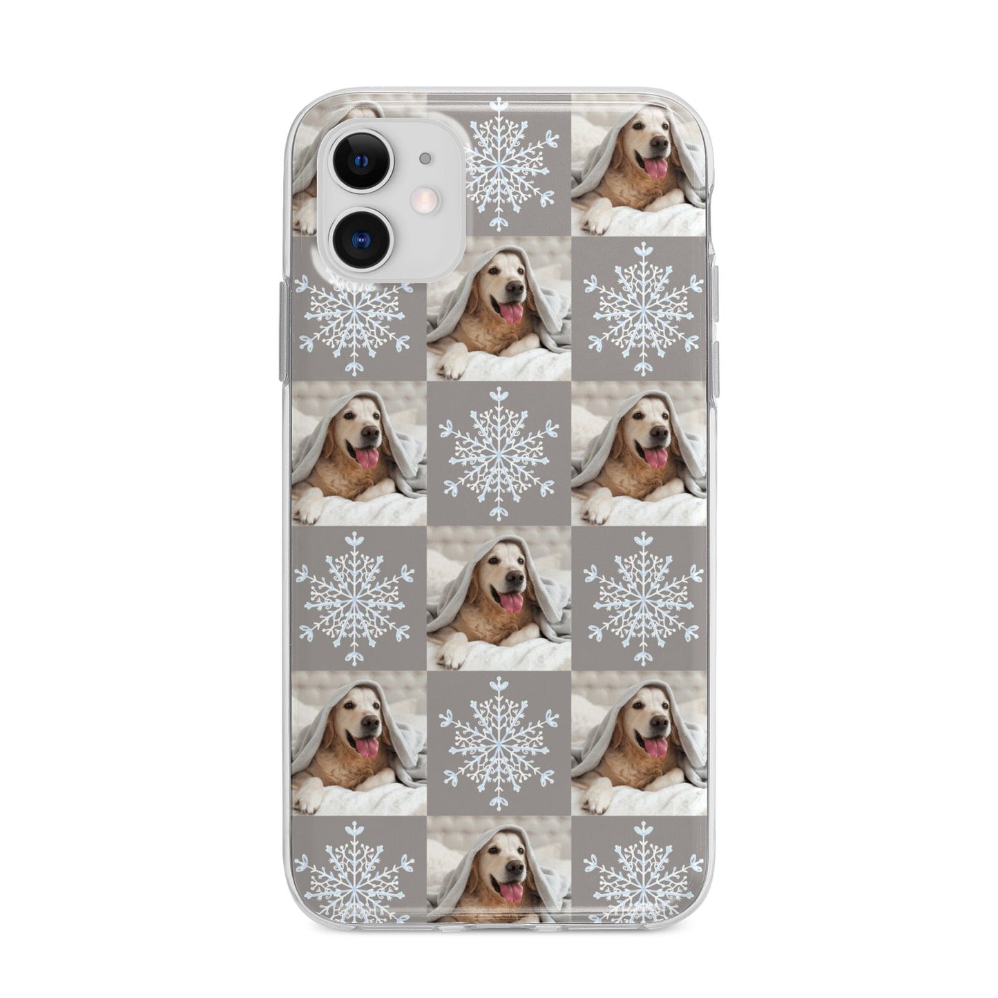 Christmas Dog Photo Apple iPhone 11 in White with Bumper Case