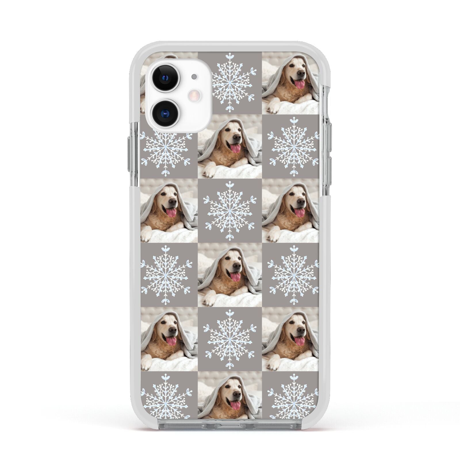 Christmas Dog Photo Apple iPhone 11 in White with White Impact Case