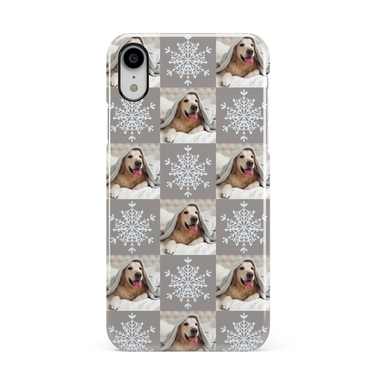 Christmas Dog Photo Apple iPhone XR White 3D Snap Case