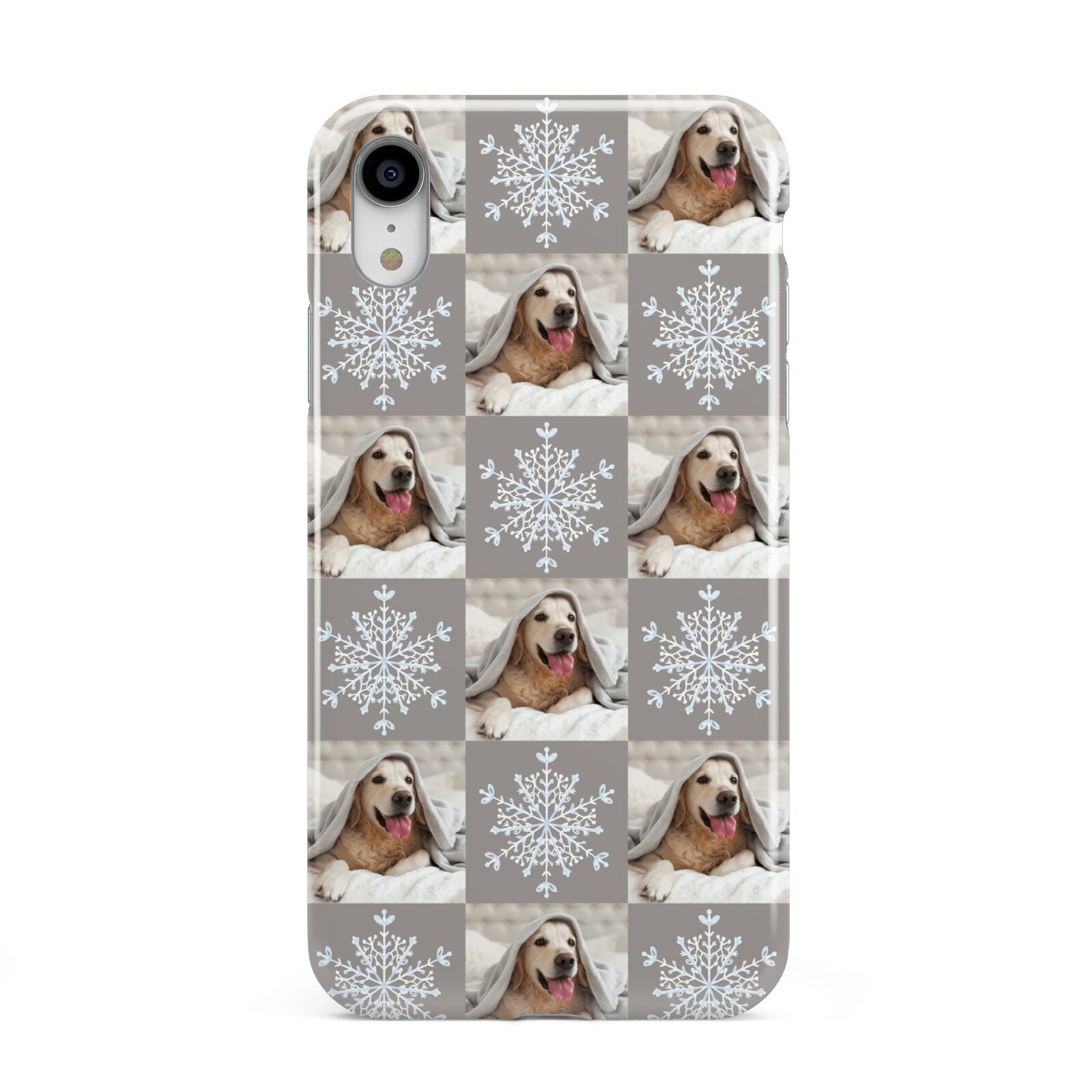 Christmas Dog Photo Apple iPhone XR White 3D Tough Case