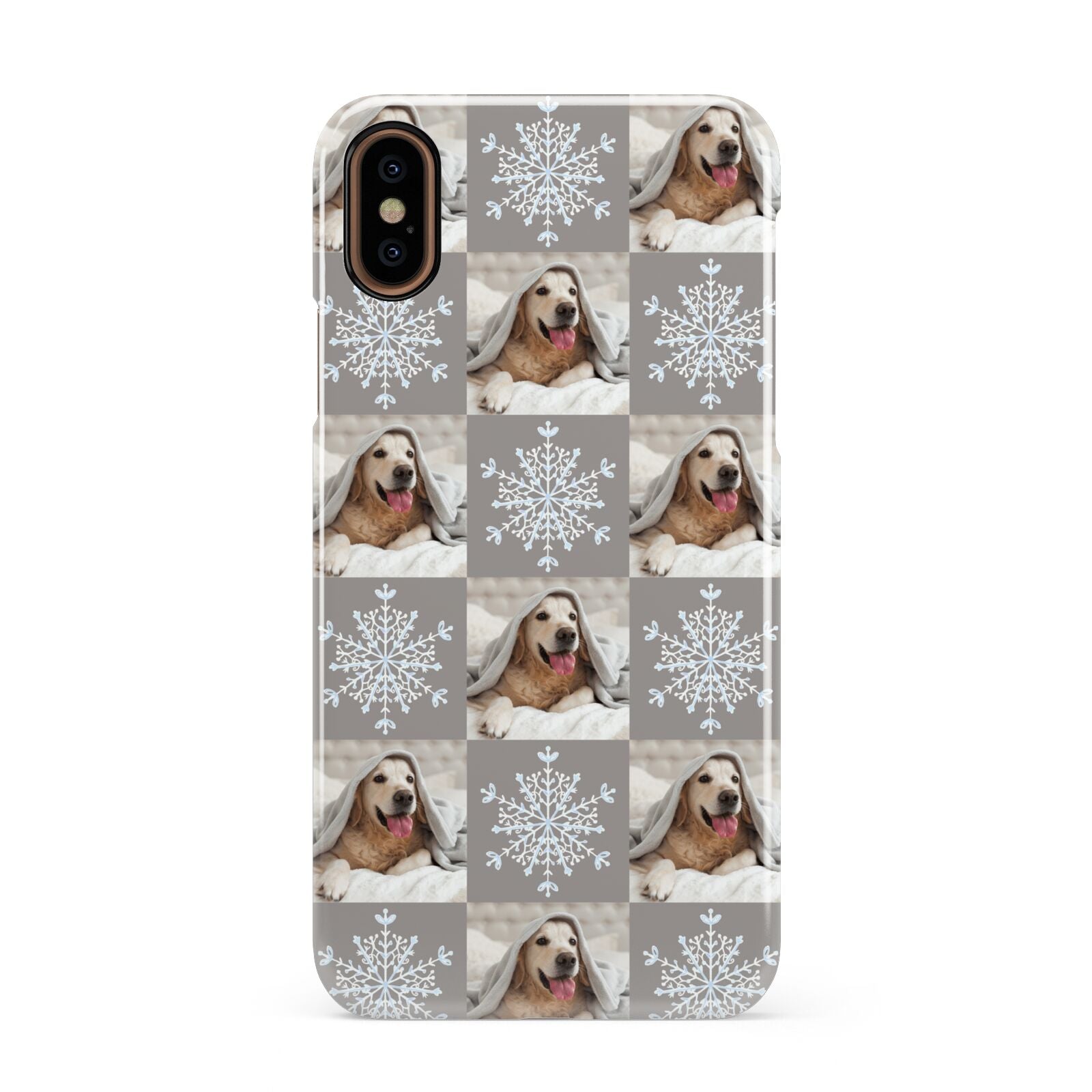 Christmas Dog Photo Apple iPhone XS 3D Snap Case