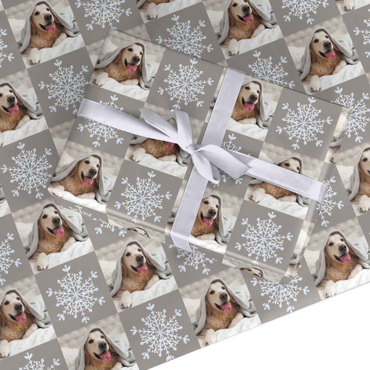 Christmas Dog Photo Custom Wrapping Paper