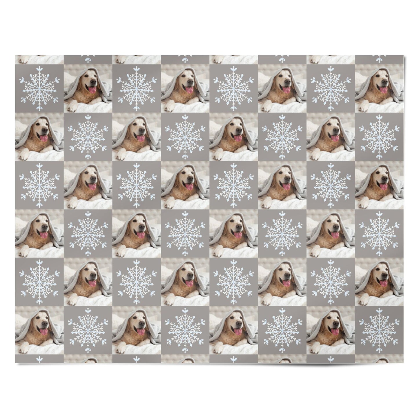 Christmas Dog Photo Personalised Wrapping Paper Alternative