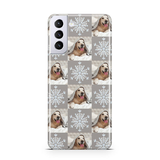 Christmas Dog Photo Samsung S21 Plus Phone Case