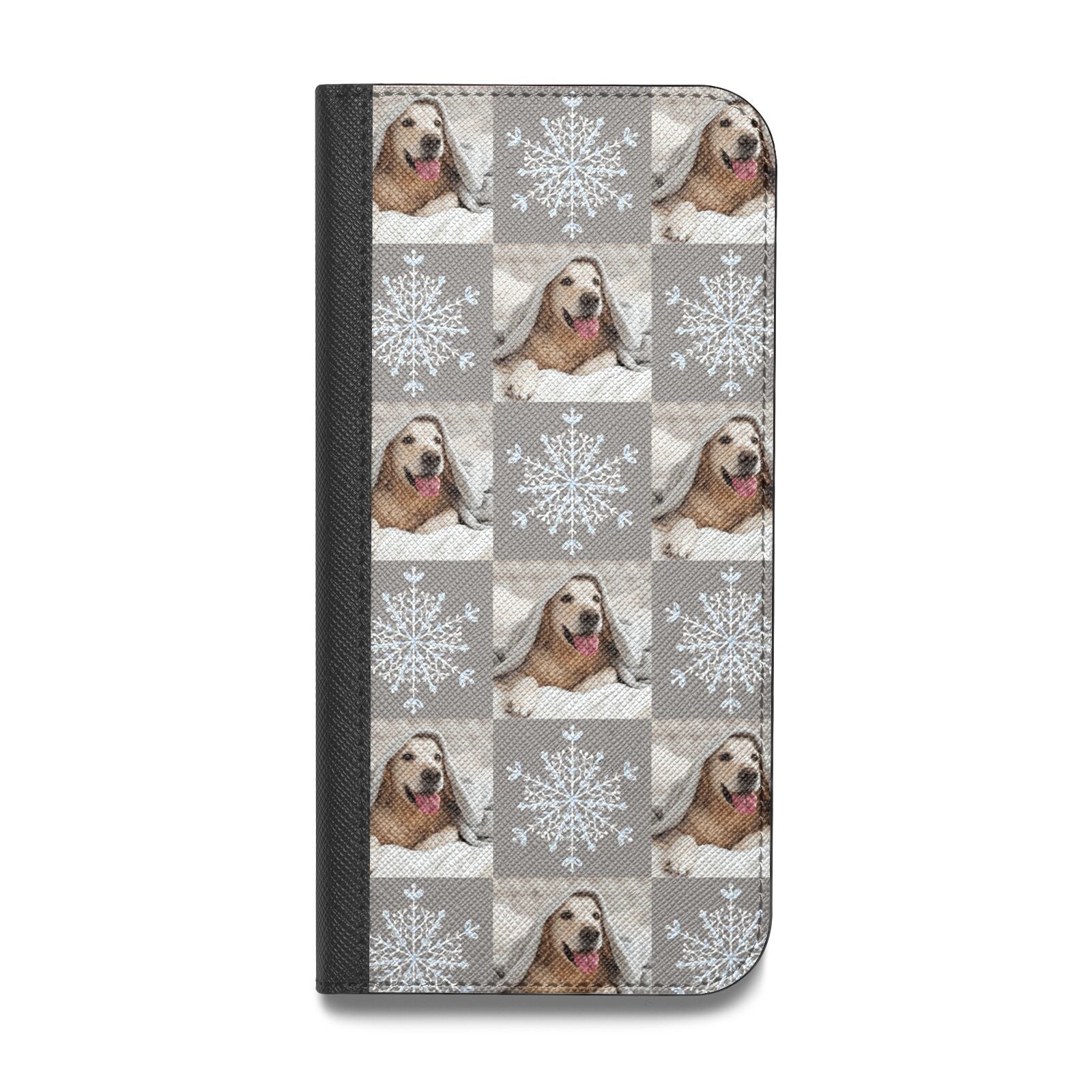 Christmas Dog Photo Vegan Leather Flip iPhone Case