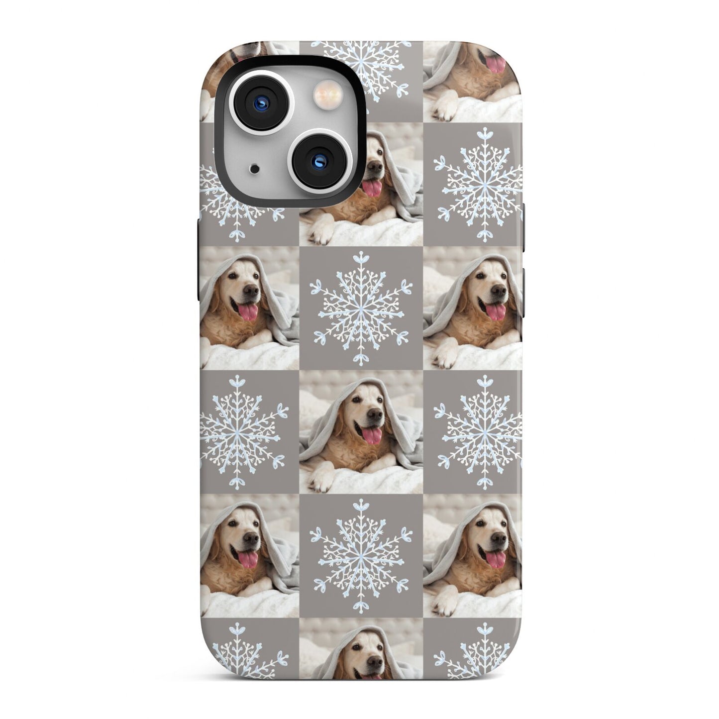 Christmas Dog Photo iPhone 13 Mini Full Wrap 3D Tough Case