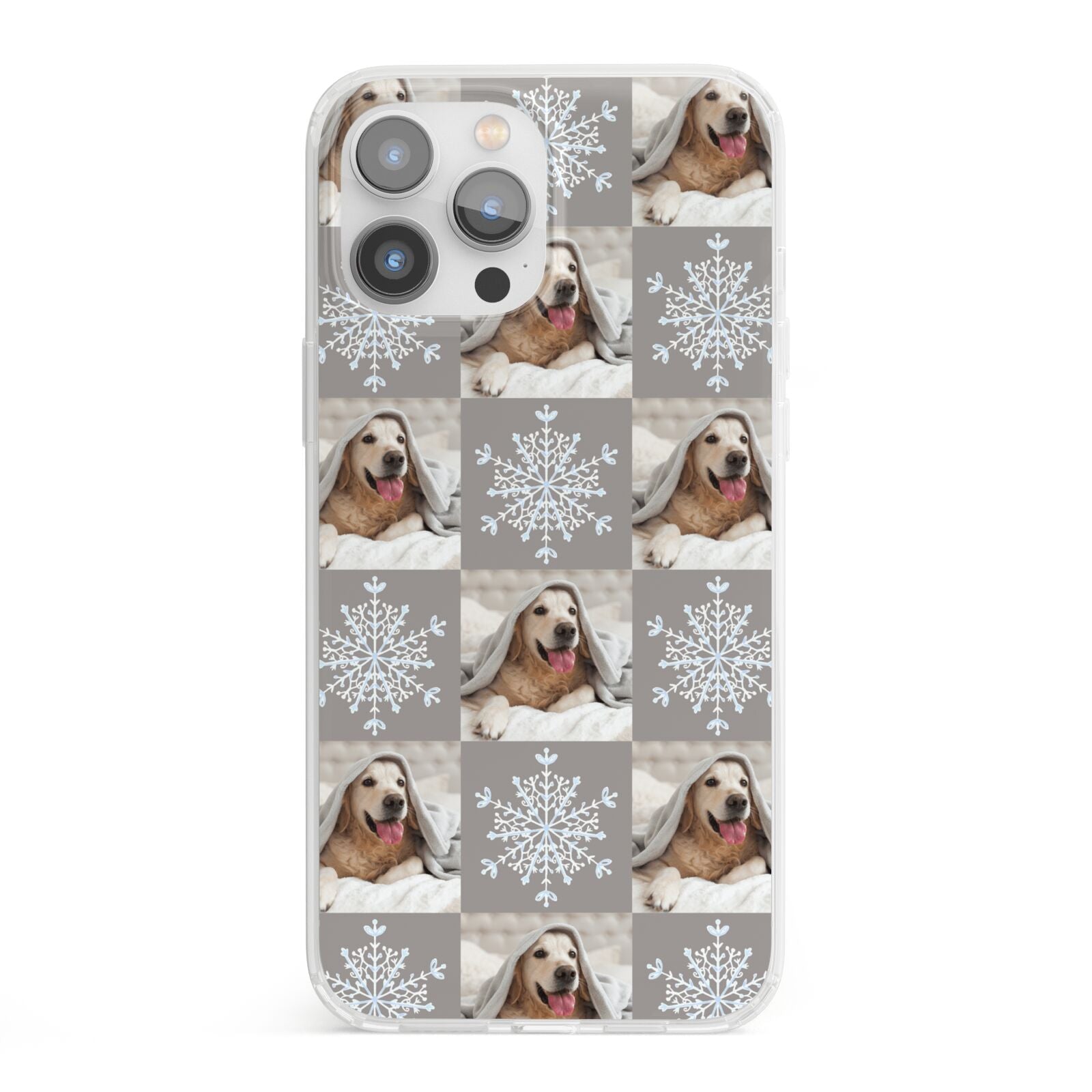 Christmas Dog Photo iPhone 13 Pro Max Clear Bumper Case