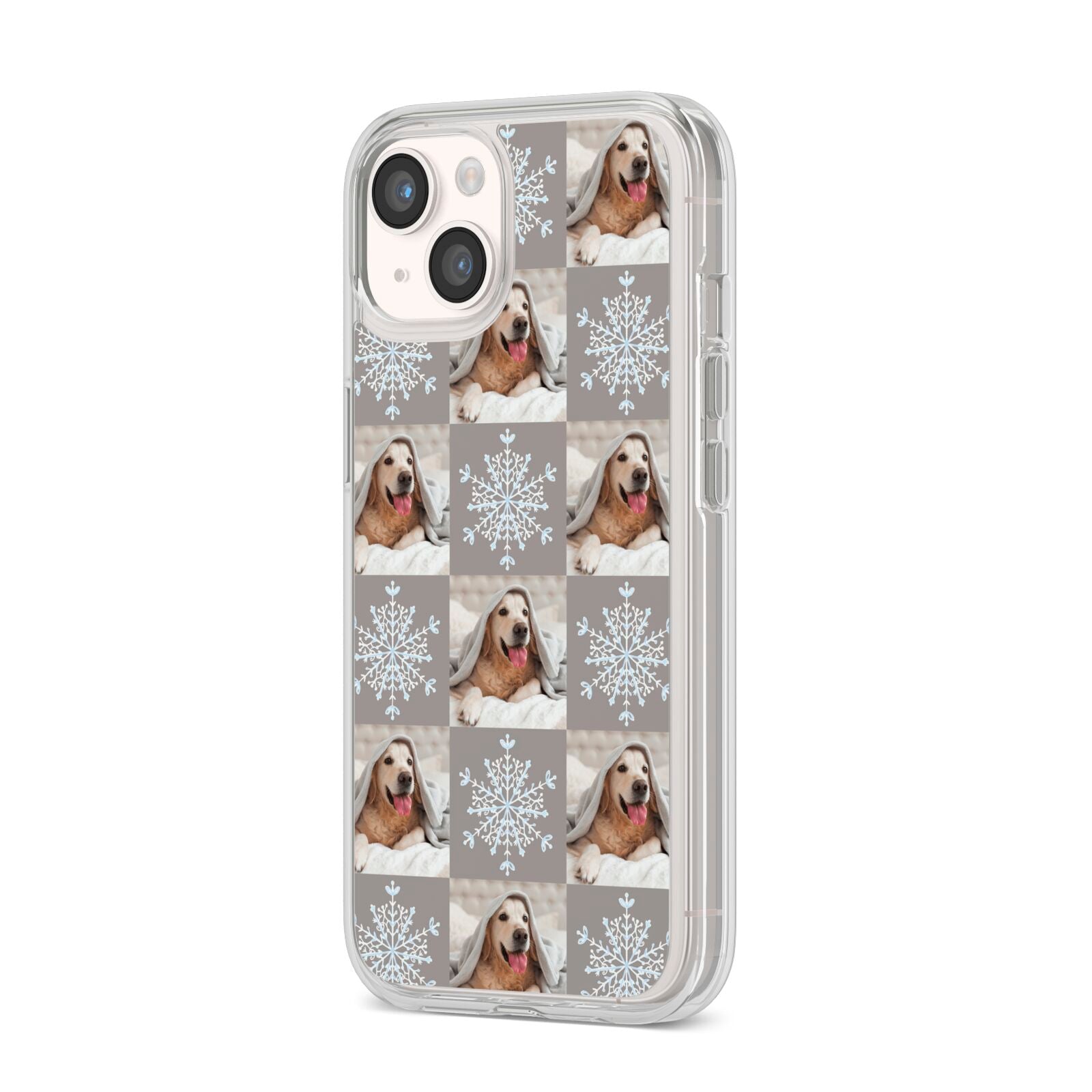 Christmas Dog Photo iPhone 14 Clear Tough Case Starlight Angled Image