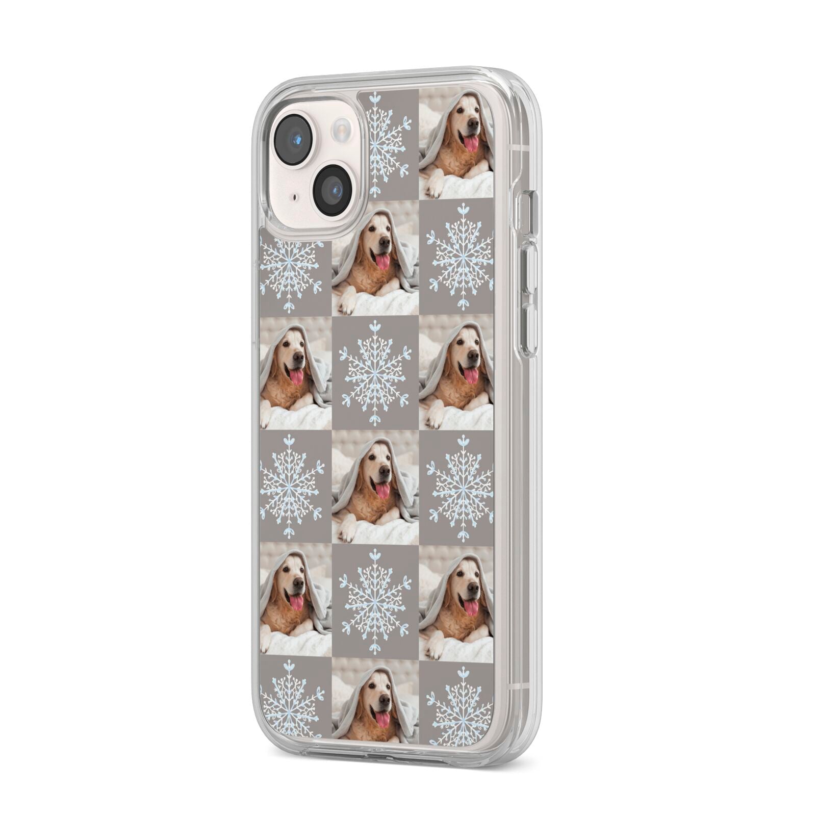 Christmas Dog Photo iPhone 14 Plus Clear Tough Case Starlight Angled Image