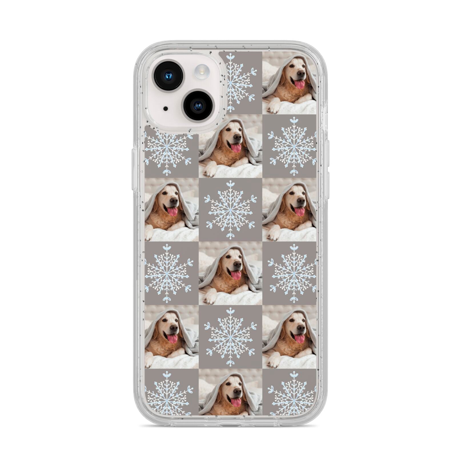 Christmas Dog Photo iPhone 14 Plus Glitter Tough Case Starlight