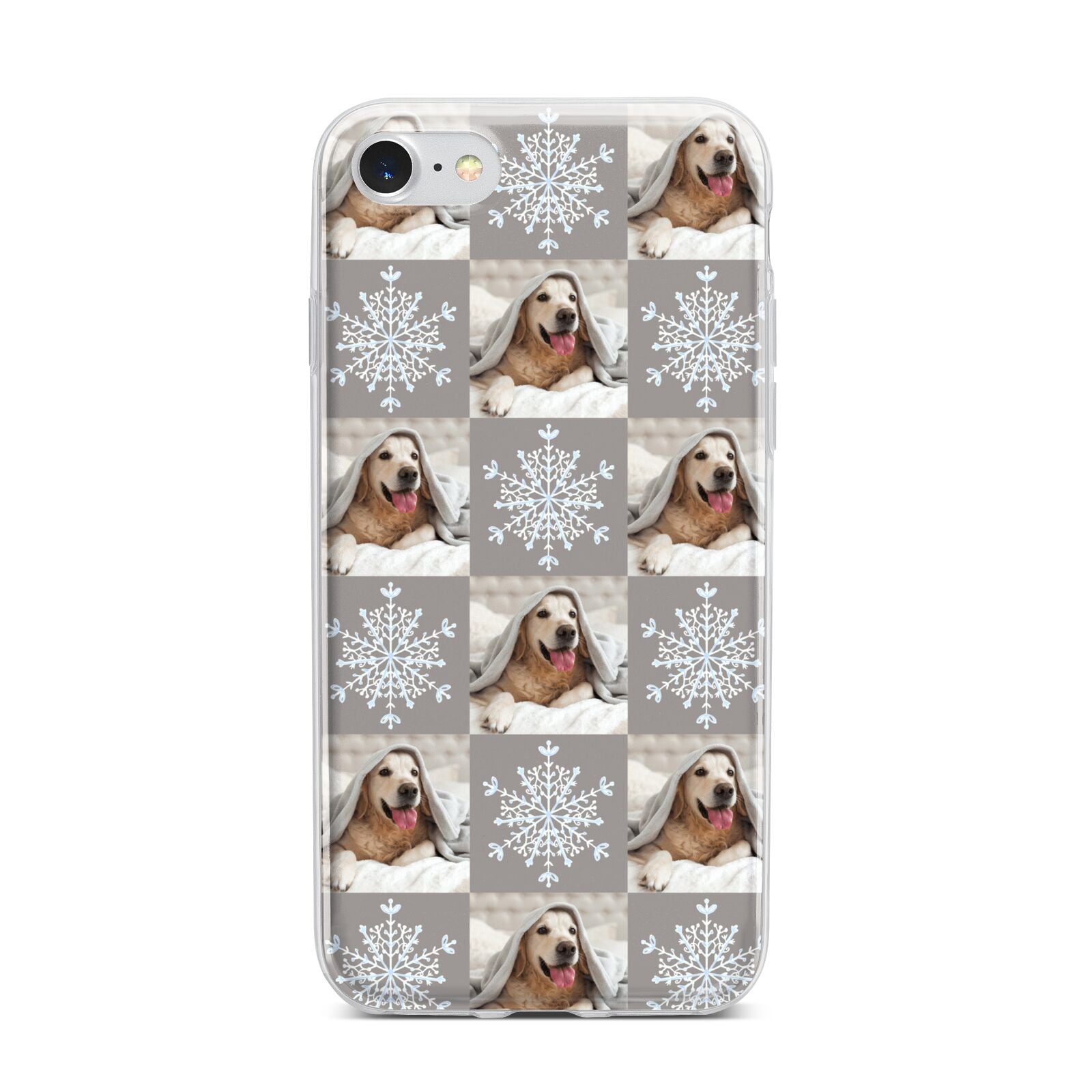 Christmas Dog Photo iPhone 7 Bumper Case on Silver iPhone