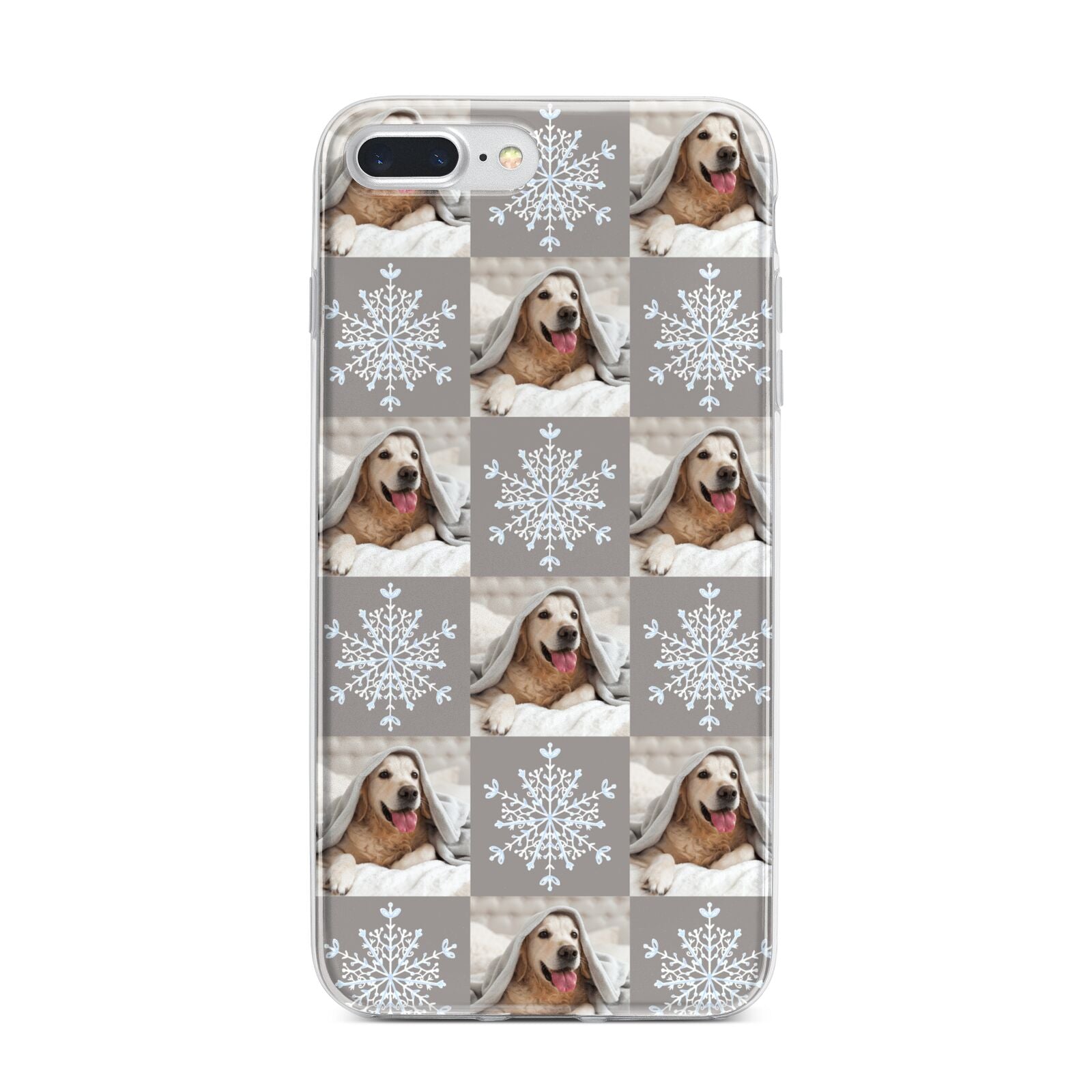 Christmas Dog Photo iPhone 7 Plus Bumper Case on Silver iPhone