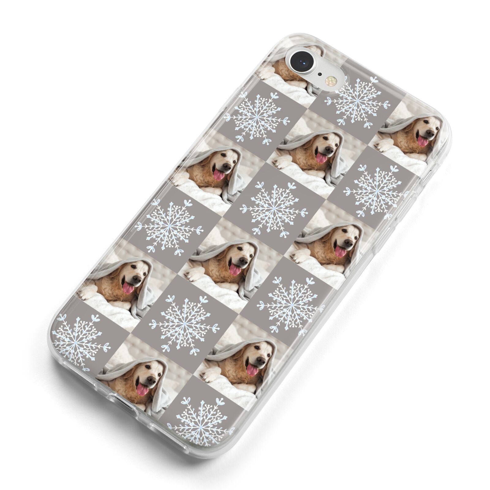 Christmas Dog Photo iPhone 8 Bumper Case on Silver iPhone Alternative Image