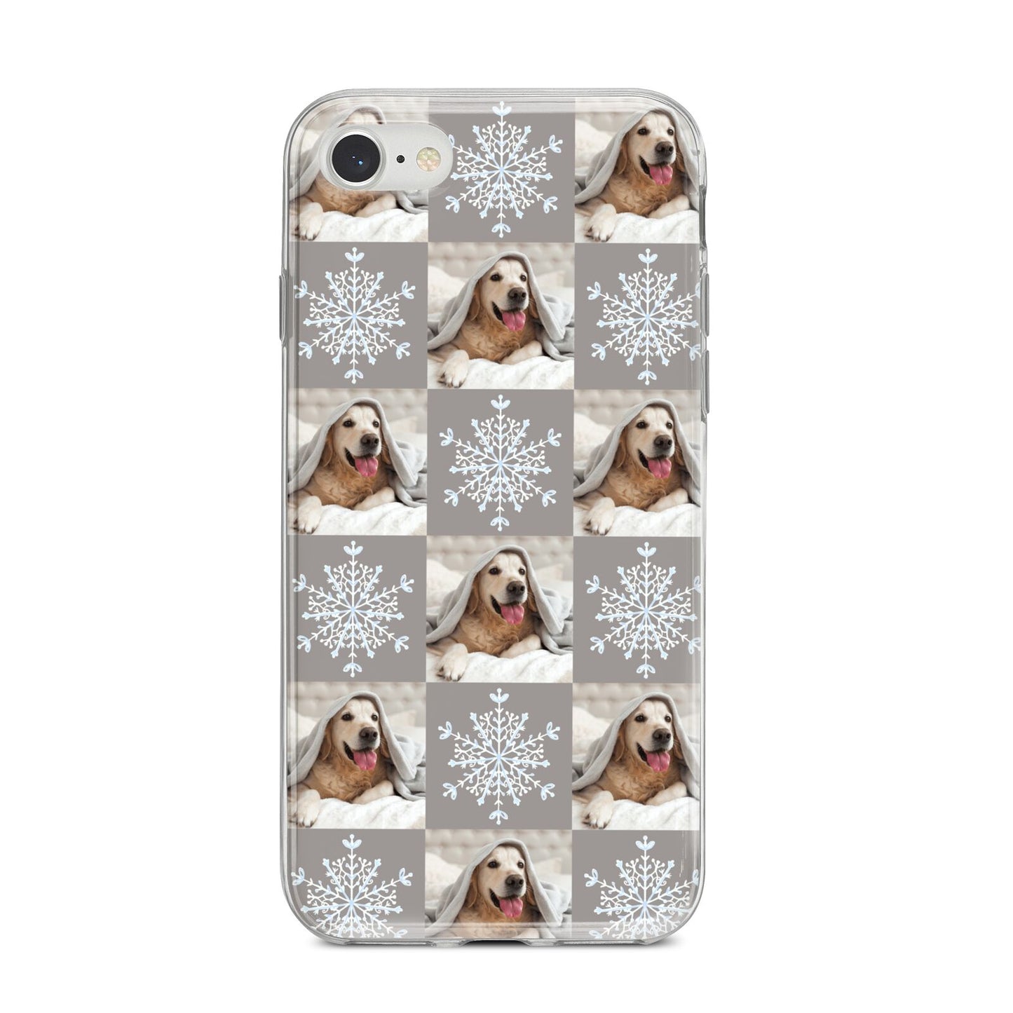 Christmas Dog Photo iPhone 8 Bumper Case on Silver iPhone
